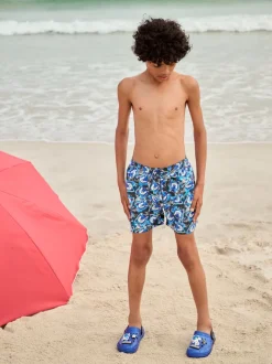Blauw Sonic - Zwemshort (3-16 jr)