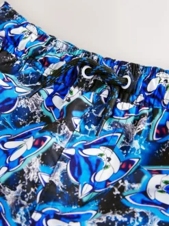 Blauw Sonic - Zwemshort (3-16 jr)