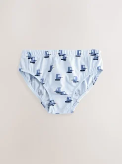 Blauw vervoersmiddel - Verpakking van 10 onderbroeken (1,5-10 jr)