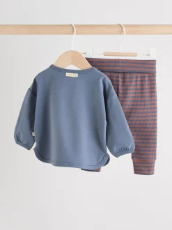Blauw Woodland - Babyset van top en Leggings 2 -delig (0mnd-3jr)