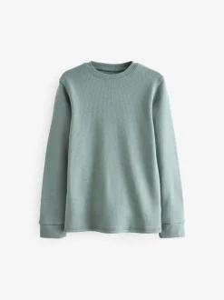 Blauw/blauwgroen - 2 -pack thermische tops met lange mouwen (2-16jr)
