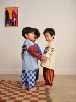 Blauw/bruin met dinosaurus - Verpakking van 3 oversized pyjama's 3 (9mnd -10jr)