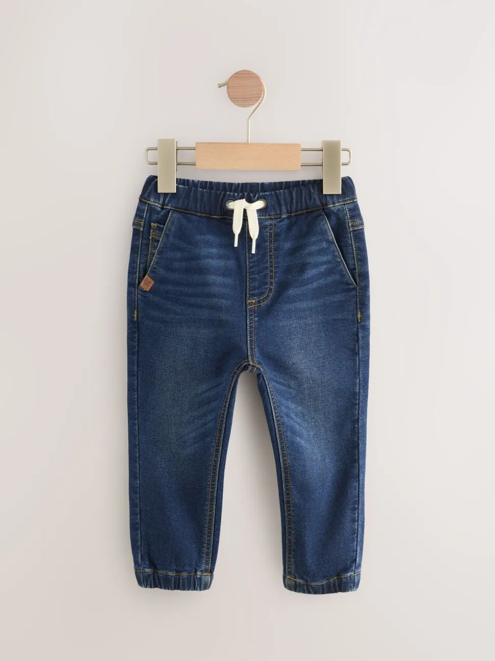 Blauwe denim - Jogger-jeans met comfortabele stretch 2 -pak (3mnd-7jr)