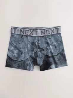 Blauwe marmerprint - Verpakking van 5 boxers (2-16jr)