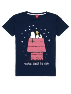 Blauwe Snoopy - Vanilla Underground Snoopy Korte Broek Pyjama's Set