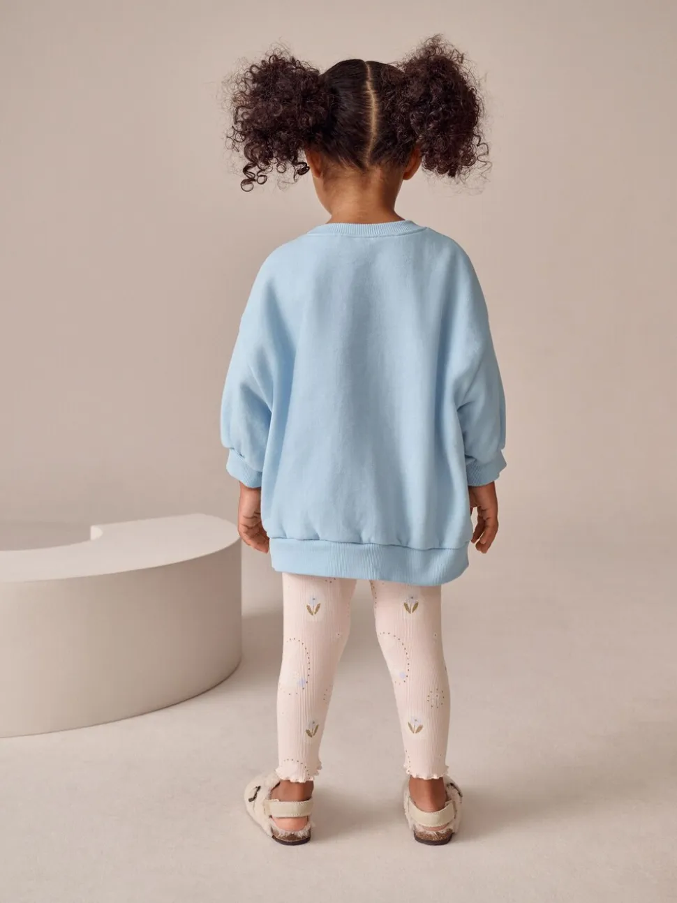 Blauwe strik met eend - Set met sweatshirt en legging (3 mnd-7 jr)