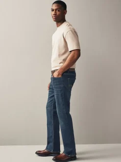 Blauwe wassing - Bootcut - Authentic jeans met riem