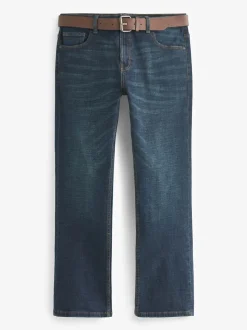 Blauwe wassing - Bootcut - Authentic jeans met riem