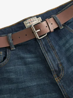 Blauwe wassing - Bootcut - Authentic jeans met riem