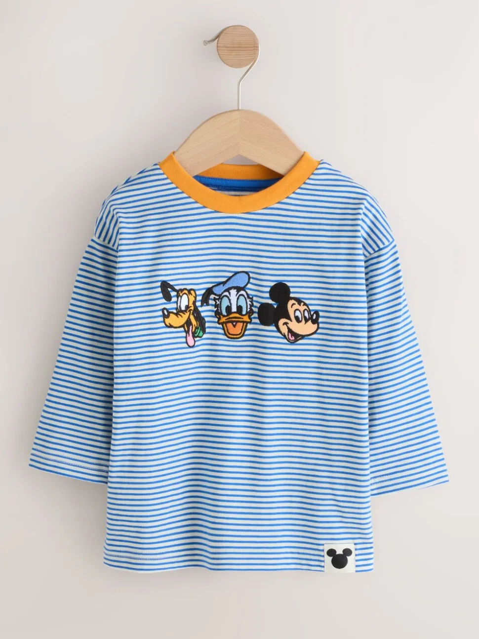 Blauw/ecru - Mickey Mouse Long Sleeve T-Shirt (3mths-8yrs)