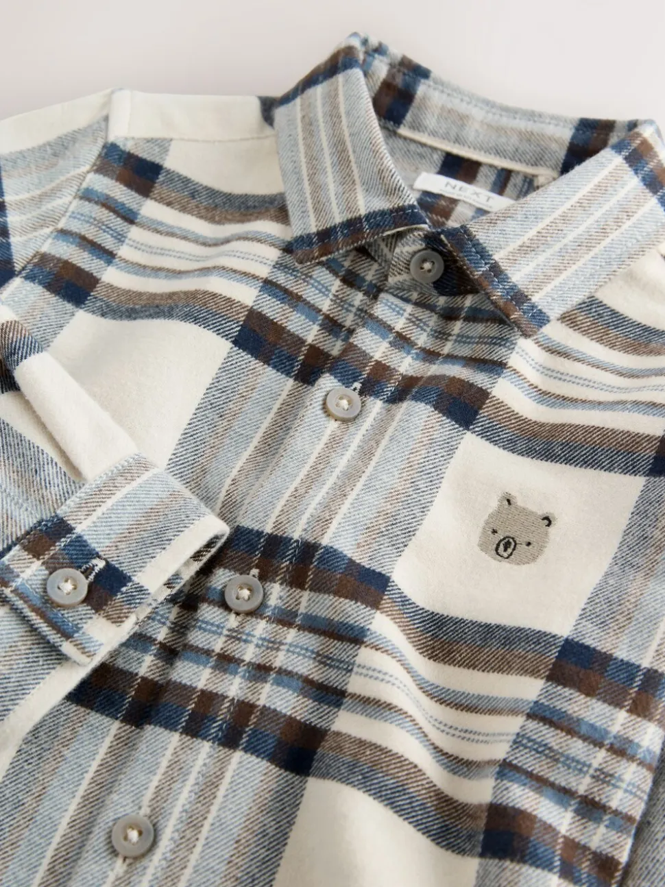 Blauw/ecru - Shirt met Character lange mouwen (3mnd-7jr)