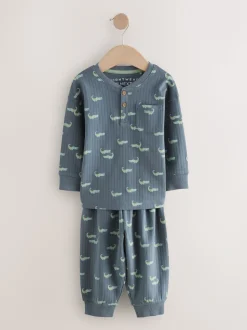 Blauw/ecru - Verpakking van 3 oversized pyjama's 3 (9mnd -10jr)