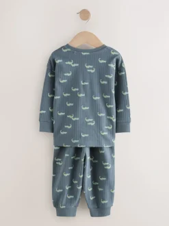 Blauw/ecru - Verpakking van 3 oversized pyjama's 3 (9mnd -10jr)