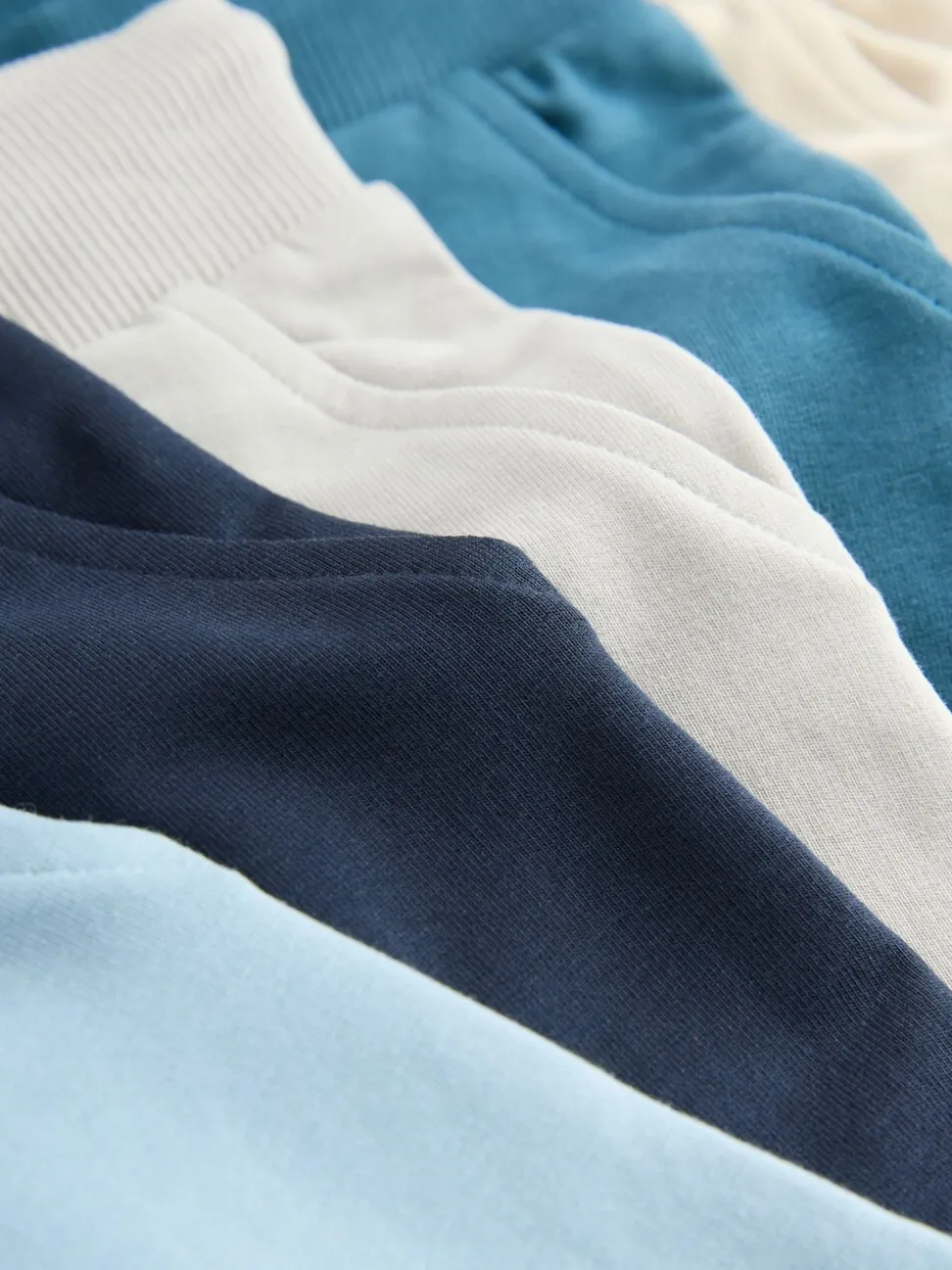 Blauw/Ecru/Marineblauw - Verpakking van 5 joggingbroeken (3mnd-7jr)