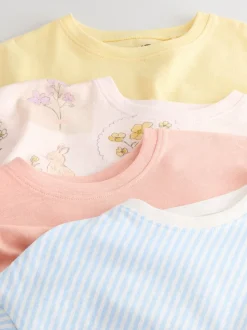 Blauw/geel - T-Shirts 4 Pack (3mths-7yrs)