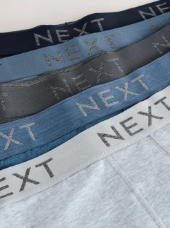Blauw/grijs - 5 Hipsterboxershorts