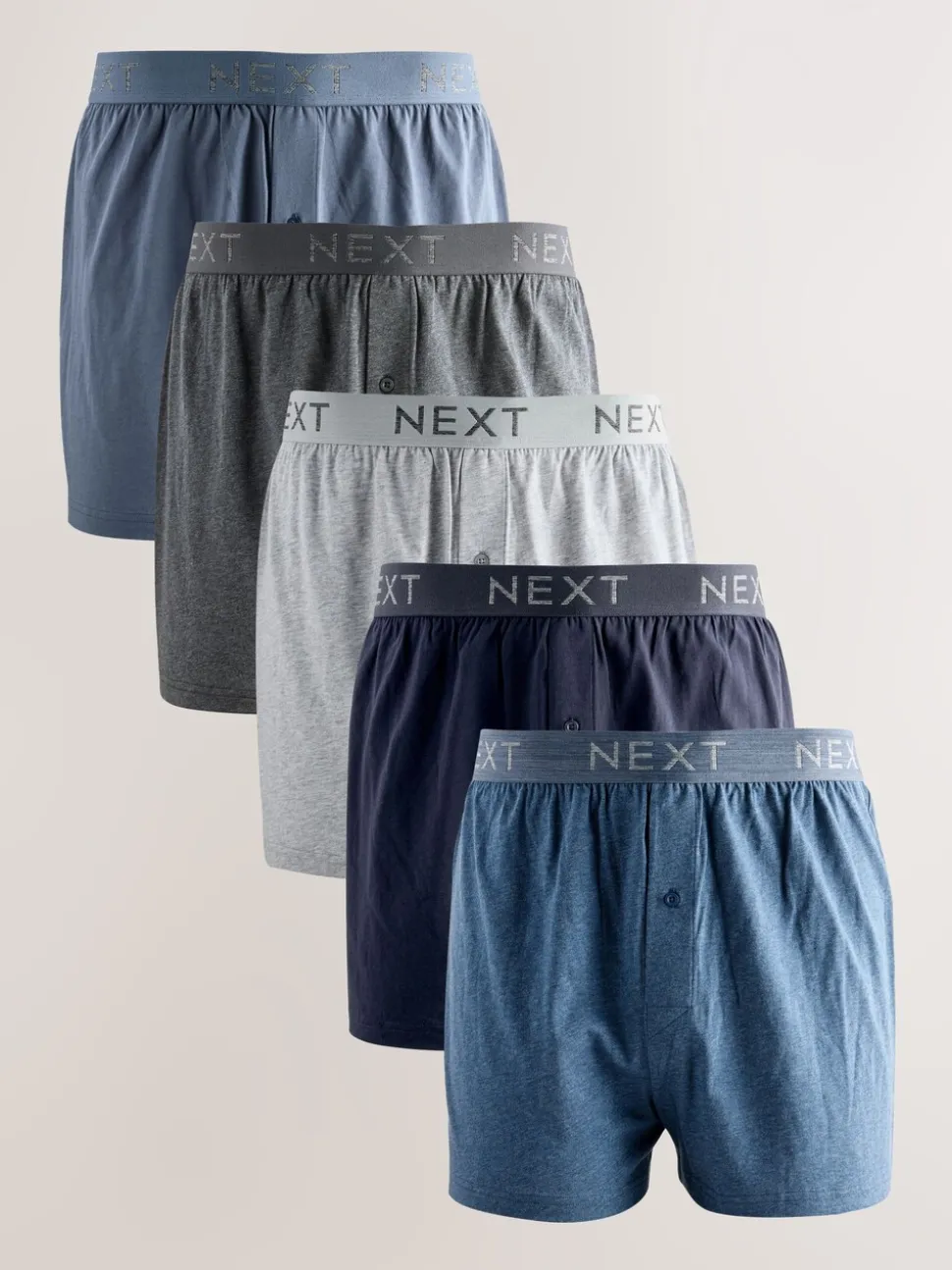 Blauw/grijs - Losse Boxer 5 set
