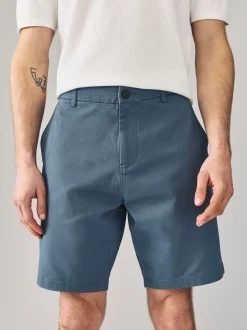 Blauw/grijs - Straight fit - Set van 2 chinoshorts met stretch