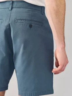 Blauw/grijs - Straight fit - Set van 2 chinoshorts met stretch