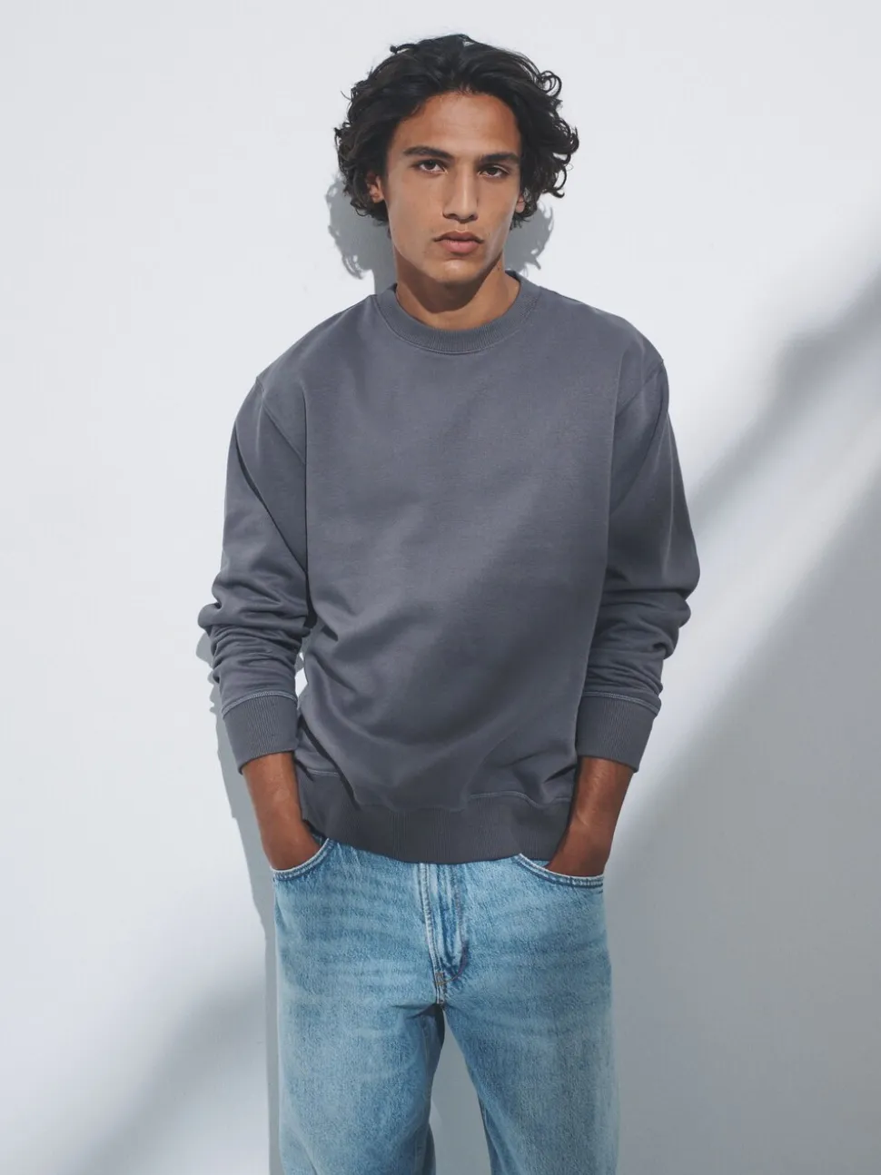 Blauw/grijs - Verpakking van 3 - The Set Crew Neck Relaxed Fit Sweatshirts