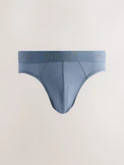Blauw/grijs - Verpakking van 5 - Katoenrijke slips
