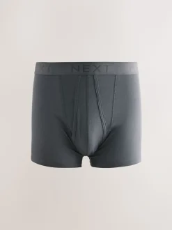 Blauw/grijs/ecru/rood/zwart - Verpakking van 5 - Boxershorts met A-voorkant