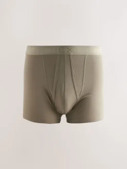Blauw/grijs/ecru/rood/zwart - Verpakking van 5 - Boxershorts met A-voorkant