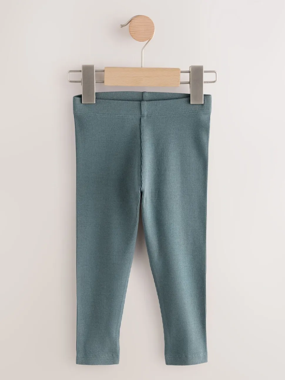 Blauw/grijs/gestreept - Verpakking van 5 geribbelde Leggings (3mnd -7jr)