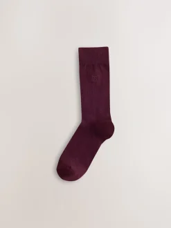 Blauw/grijs/groen - Verpakking van 8 - Frisblijvende sokken met borduursel