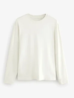 Blauw/grijs/neutraal - Normale Pasvorm - verpakking van 5 regular-fit T-shirts met lange mouwen van 100% katoen