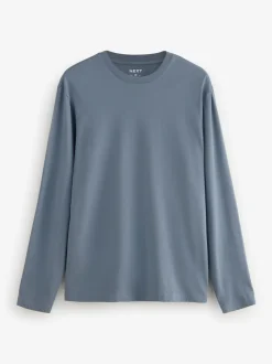 Blauw/grijs/neutraal - Normale Pasvorm - verpakking van 5 regular-fit T-shirts met lange mouwen van 100% katoen