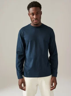 Blauw/grijs/neutraal - Normale Pasvorm - verpakking van 5 regular-fit T-shirts met lange mouwen van 100% katoen