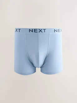 Blauw/grijs/zwart - Katoenrijke trunk boxershorts verpakking van 10