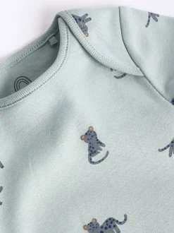 Blauwgroen - Baby 100% katoenen bodysuits verpakking van 7