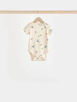 Blauwgroen - Baby 100% katoenen bodysuits verpakking van 7