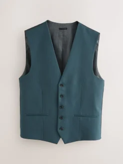 Blauwgroen - Herenvest met textuur