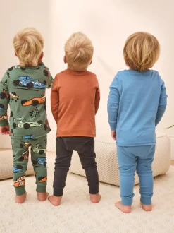 Blauw/Groen - Mini Knusse Pyjama's 3 Set (9mnd-10jr)