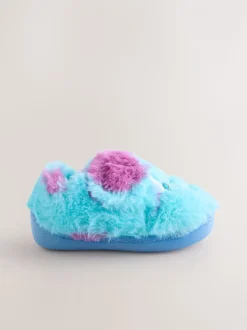 Blauw/Groen - Monsters Inc Fluffy Cupsole Slippers
