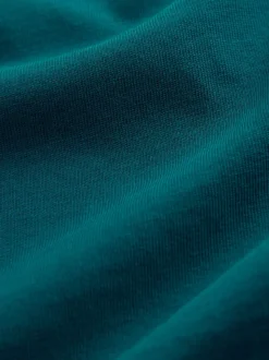 Blauwgroen - Normale Pasvorm - Essentieel katoenen T-shirt met ronde hals