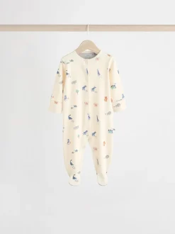 Blauwgroen - Set van 5 baby-pyjama's met patroon (0-2jr)