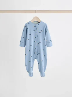 Blauwgroen - Set van 5 baby-pyjama's met patroon (0-2jr)