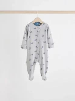 Blauwgroen - Set van 5 baby-pyjama's met patroon (0-2jr)