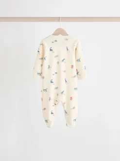 Blauwgroen - Set van 5 baby-pyjama's met patroon (0-2jr)