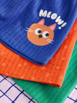 Blauw/Groen - Set van 4 shorts (3 mnd-7 jr)