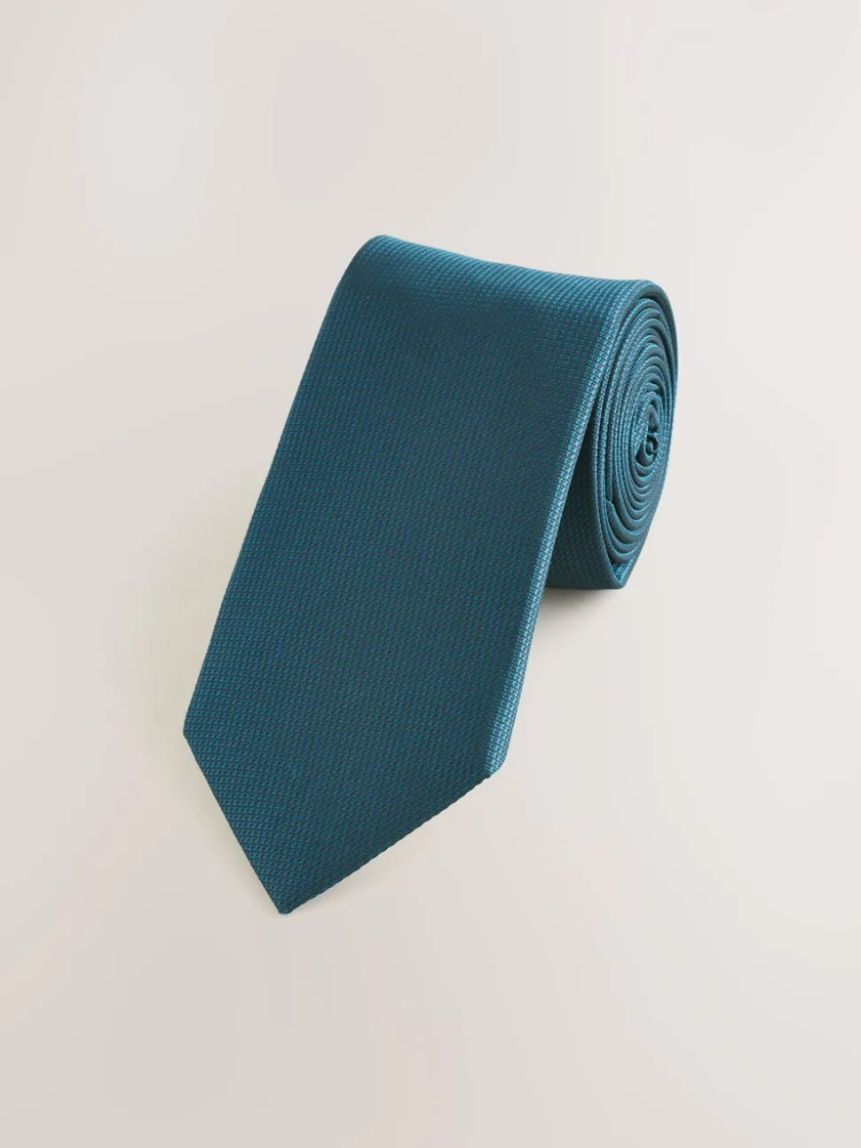 Blauwgroen - Smal - Stropdas met textuur