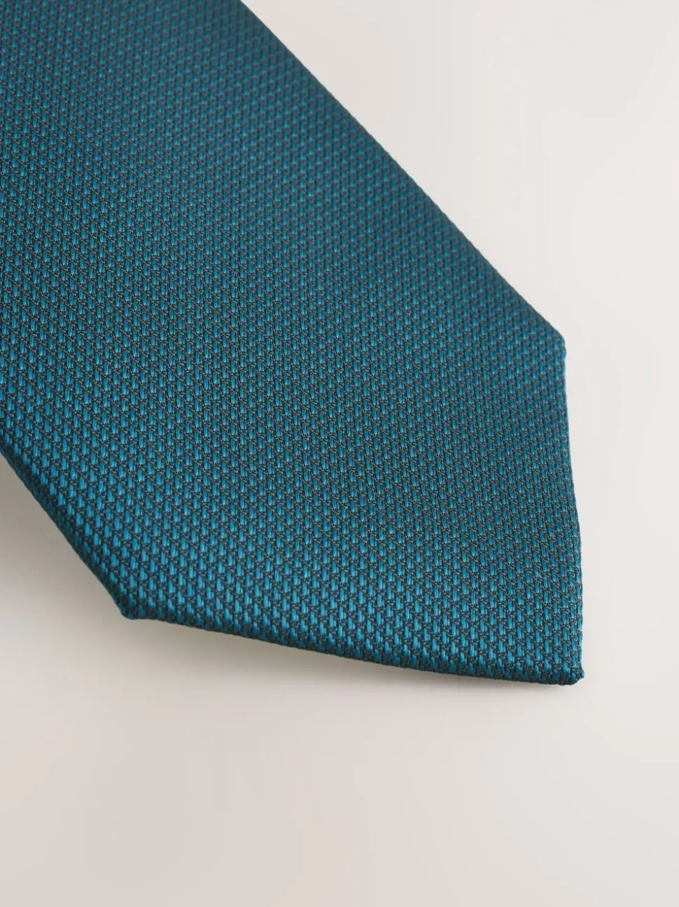 Blauwgroen - Smal - Stropdas met textuur