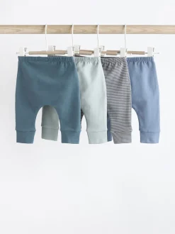 Blauwgroen - Verpakking van 4 babyleggings (0 mnd -3 jr)