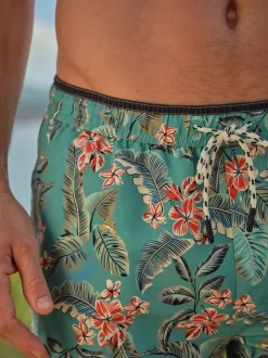 Blauwgroene kikkerprint - FatFace - Zwemshort
