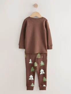 Blauwgroen/ecru Animal - Verpakking van 3 knusse pyjama's (9 mnd-8 jr)