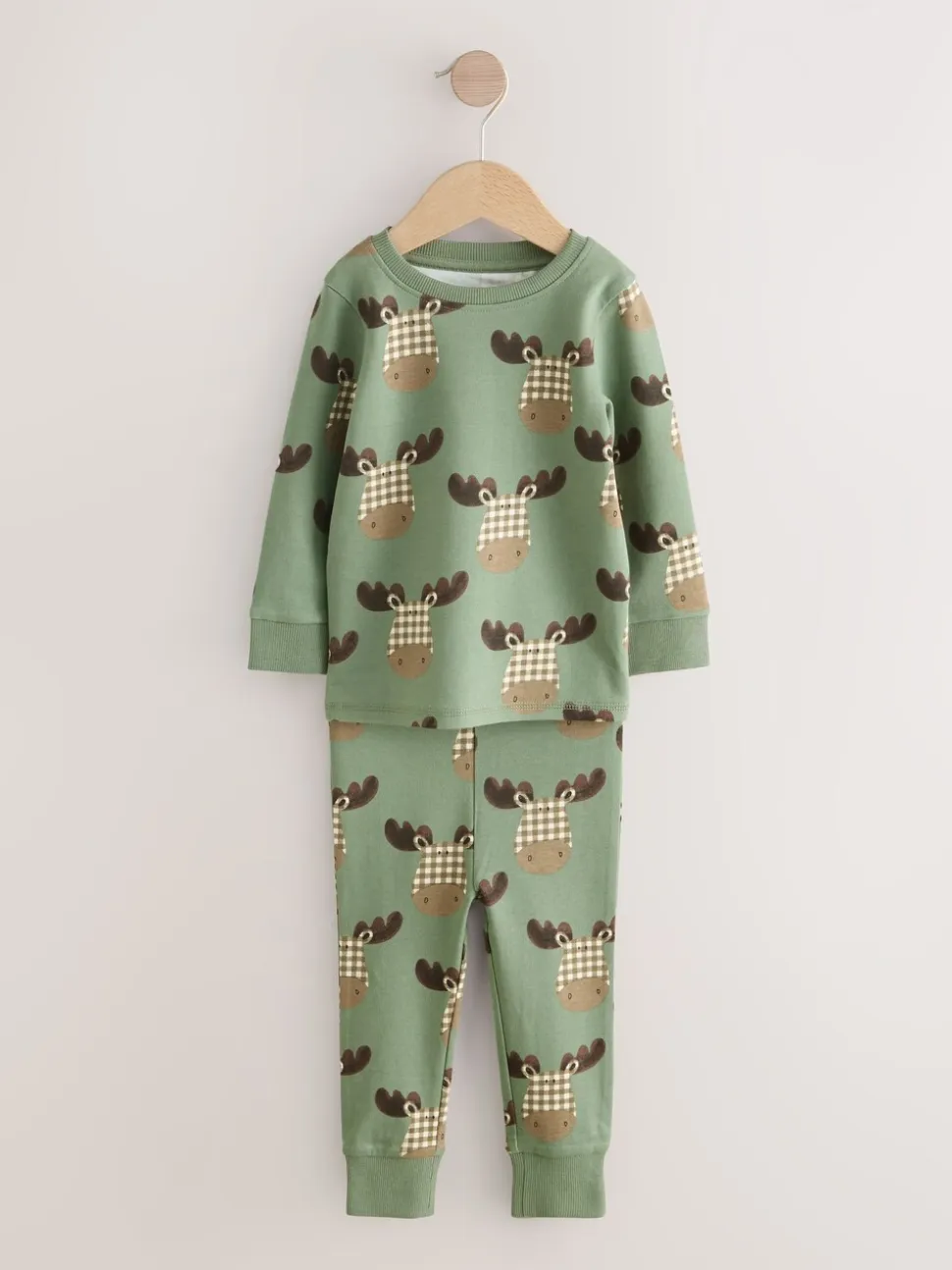 Blauwgroen/ecru Animal - Verpakking van 3 knusse pyjama's (9 mnd-8 jr)